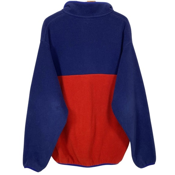 Vtg Y2K Mens XL Patagonia Synchilla Snap T Red Colorblock Pullover Fleece Jacket - Picture 4 of 5